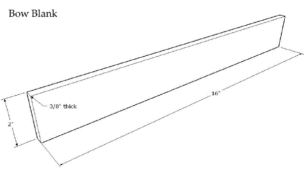 Bowed Psaltery Bow Blank CAD Plan