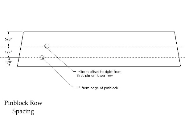 Bowed Psaltery Tuning Pin Layout CAD Plan