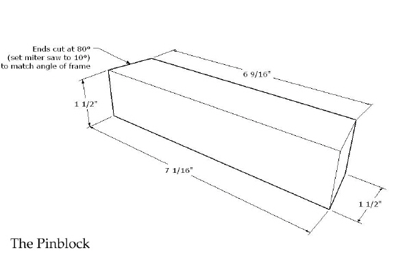 Bowed Psaltery Pinblock CAD Plan