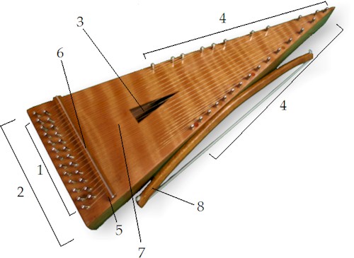 Bowed Psaltery anatomy