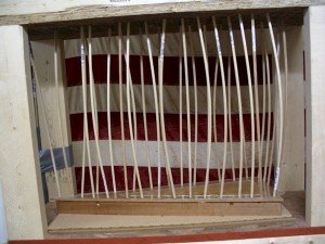 A go-bar deck was used to glue the Kwila back onto the frame of the psaltery