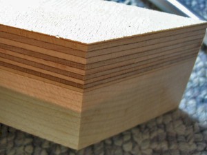 A pinblock capped with Delignit, with hard maple for the base